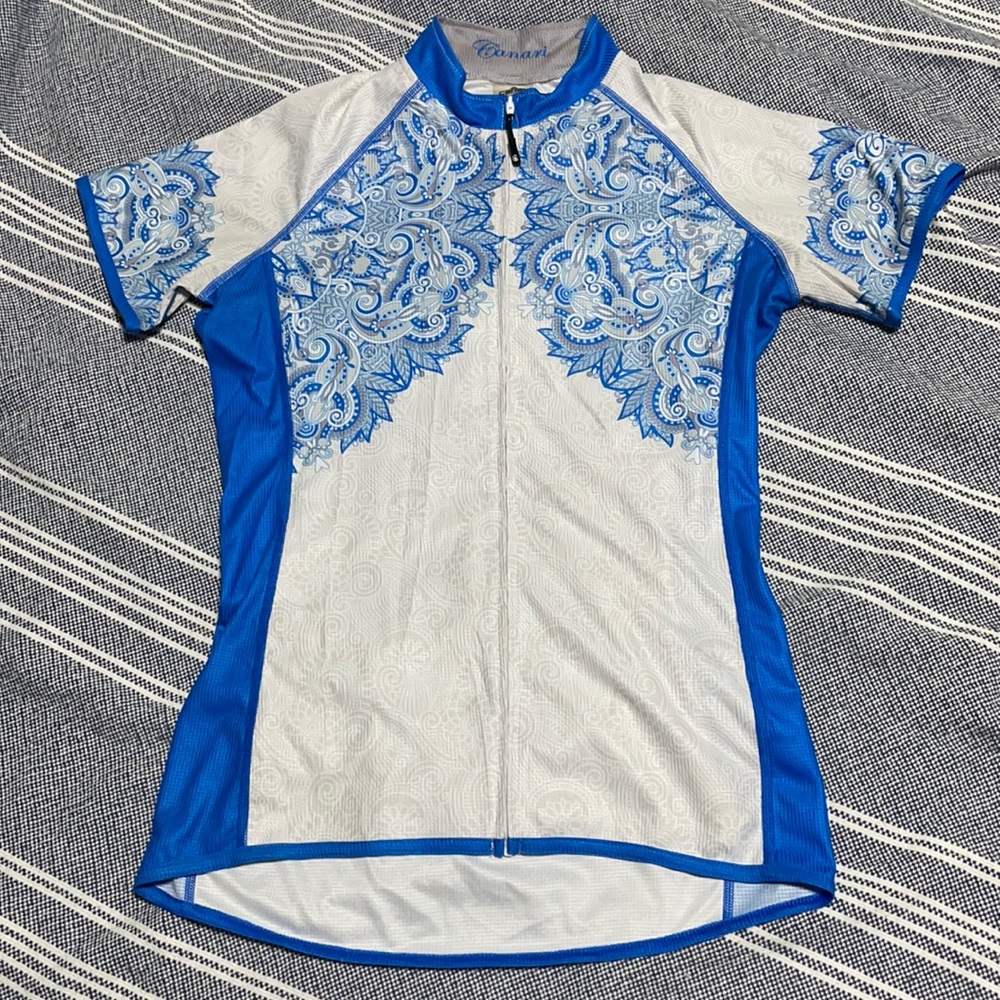 Canari cycling jersey blue paisley